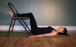 savasana with chair support