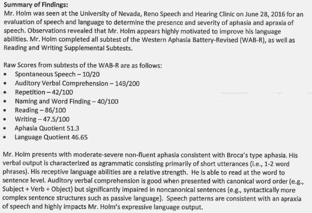 1 UNR speech evaluation report summary