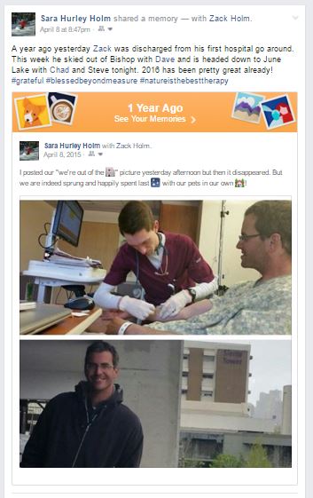 Zack's year out of hospital